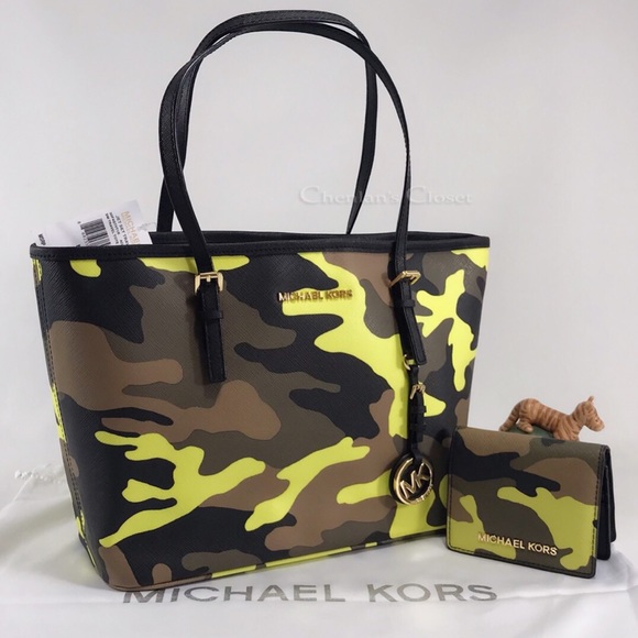 Michael Kors Handbags - NWT Michael Kors Camo Small Tote And Wallet